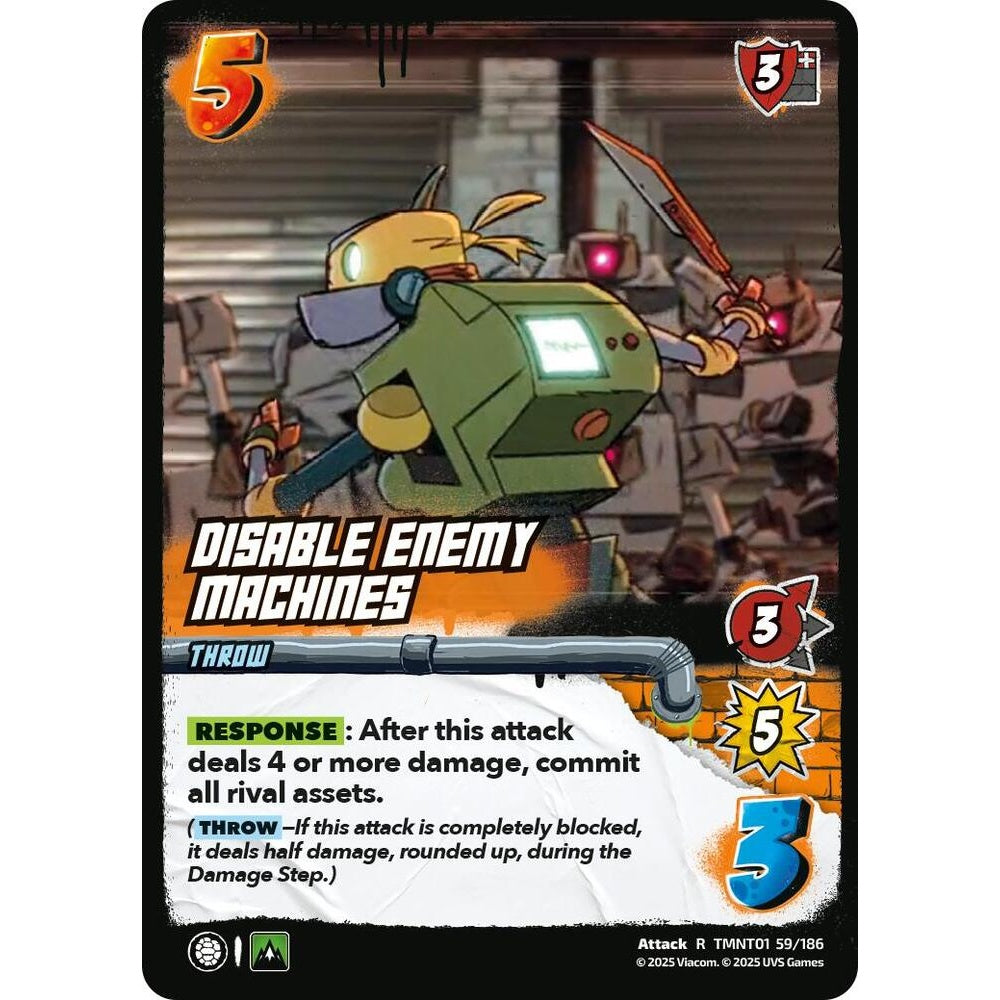 Disable Enemy Machines 59/186 TMNT01 Universus Teenage Mutant Ninja Turtles Attack R