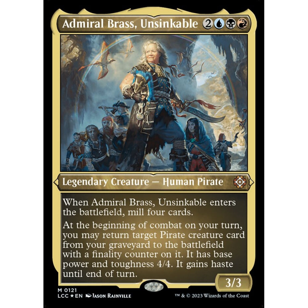 Admiral Brass, Unsinkable, mythic, 121, Magic the Gathering, The Lost Caverns of Ixalan Commander