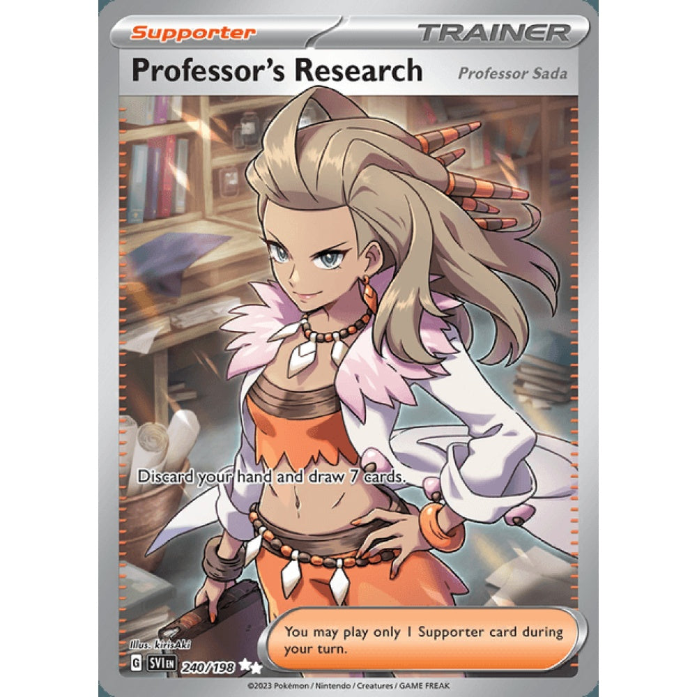 Professor's Research Full Art 240/198 Pokemon Card Game Scarlet & Violet