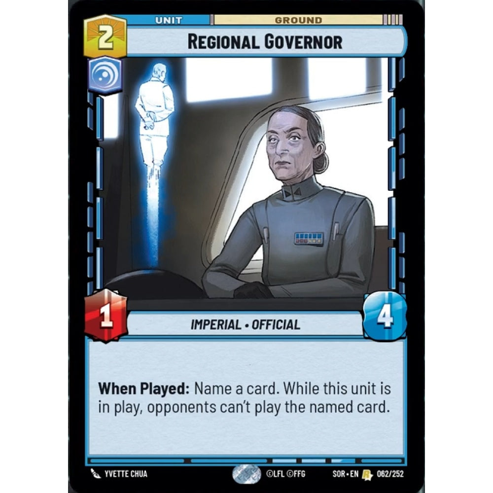 Regional Governor, 62, R, Star Wars Unlimited, Sparks Of Rebellion