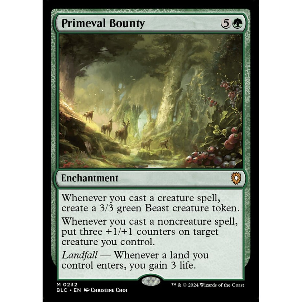 Primeval Bounty, 232, mythic, Magic: The Gathering, Bloomburrow
