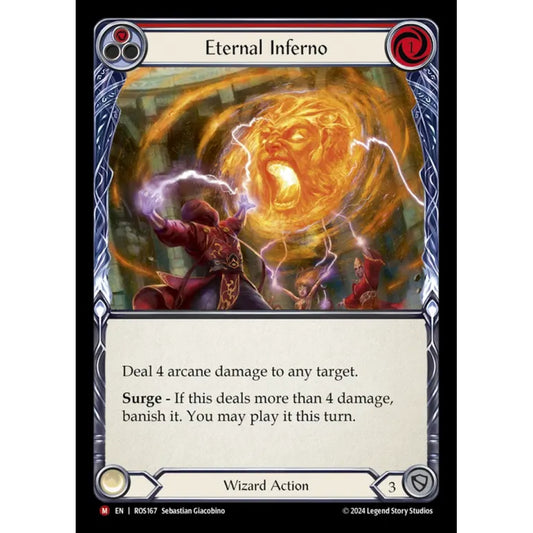 Eternal Inferno ROS167-RF Majestic Flesh & Blood Trading Card Game Rosetta in Rainbow Foil Art