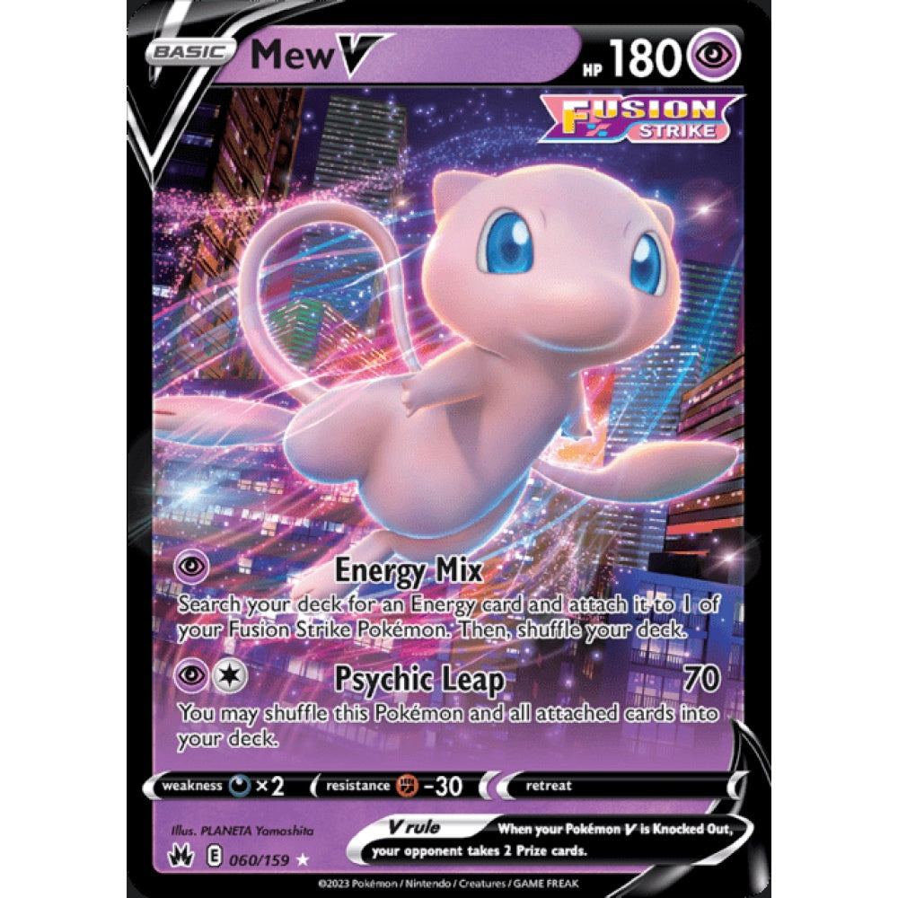 Mew V Double Rare 060/159 Pokemon Card Game Crown Zenith