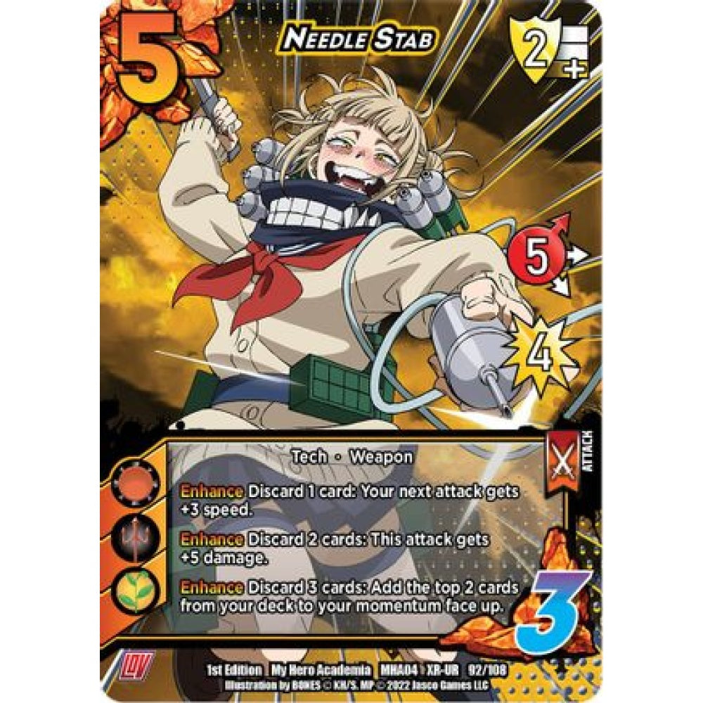 Needle Stab, 092/108, XR-UR, UniVersus, MHA04 League of Villains