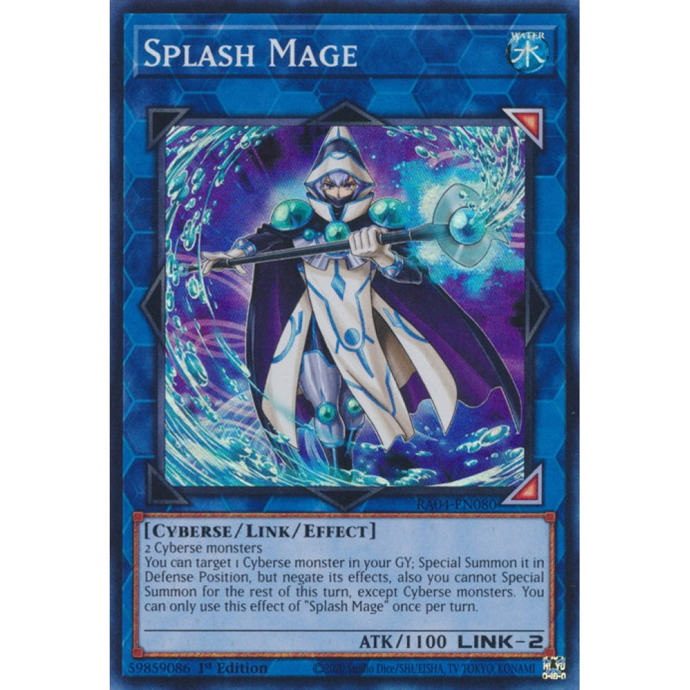 Splash Mage RA04-EN080 Ultra Ultra Rare Yu-Gi-Oh Quarter Century Stampede in Art