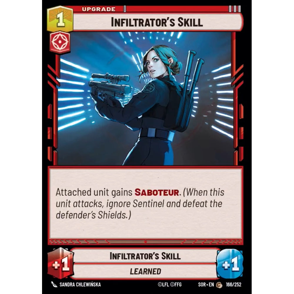 Infiltrator's Skill, 166, C, Star Wars Unlimited, Sparks Of Rebellion