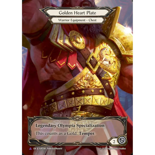 Golden Heart Plate SUP248-MV Majestic Flesh & Blood Trading Card Game Super Slam in Cold Foil Art