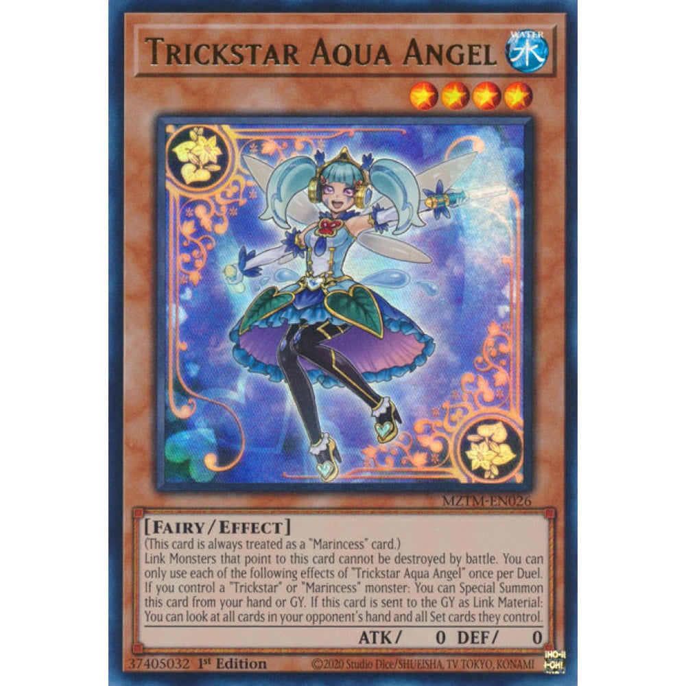 Trickstar Aqua Angel MZTM-EN026 Ultra Ultra Rare Yu-Gi-Oh Maze of the Master in Art