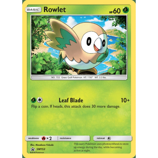 Rowlet Black Star Promo SM153 Pokemon Card Game Sun & Moon Promos