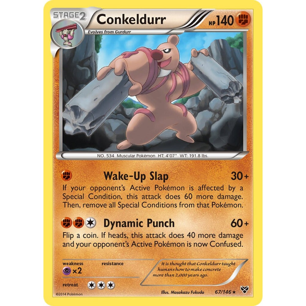 Conkeldurr Rare 67/146 Pokemon Card Game XY