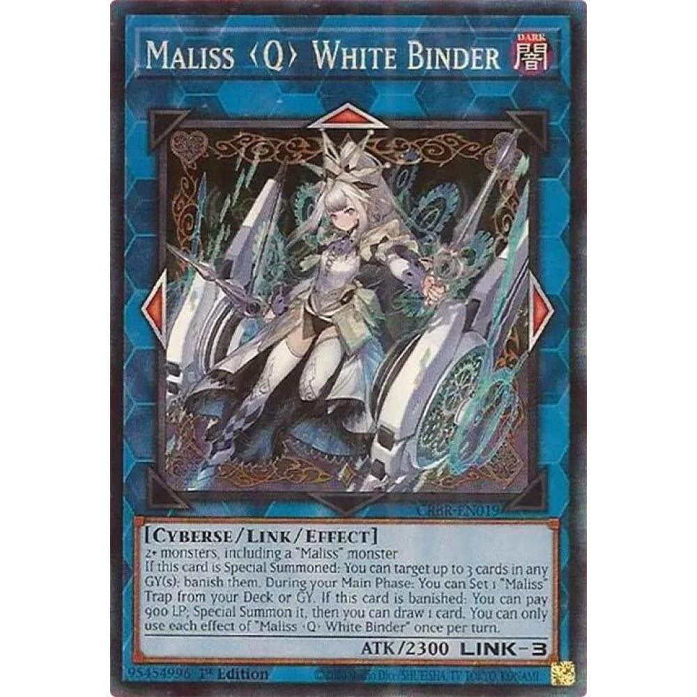 Maliss Q White Binder (CR) CRBR-EN019 Collector's Rare Yu-Gi-Oh Crossover Breakers