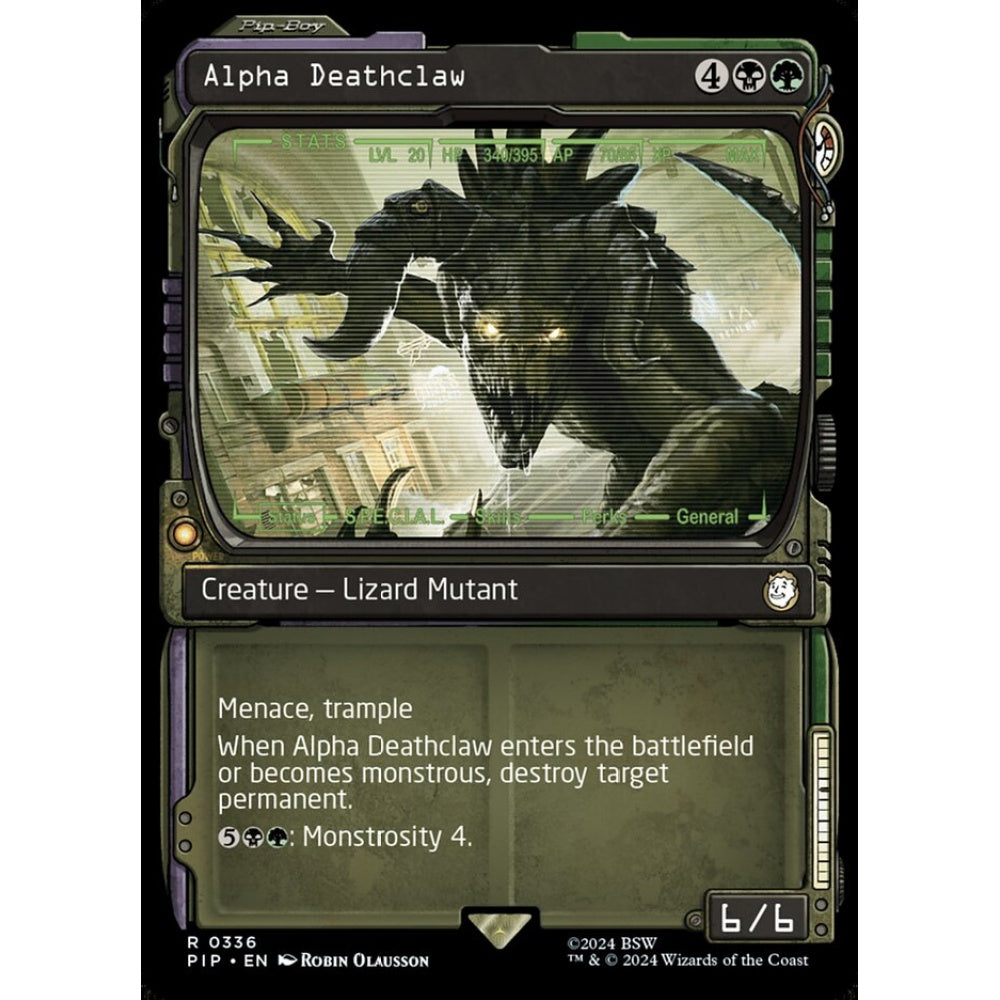 Alpha Deathclaw rare 336 Magic the Gathering Fallout