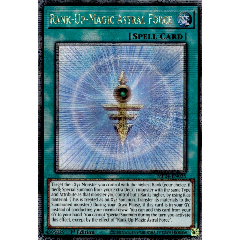 Rank-Up-Magic Astral Force, MP24-EN035, Quarter Century Secret Rare, Yu-Gi-Oh!, 25th Anniversary Tin: Dueling Mirrors