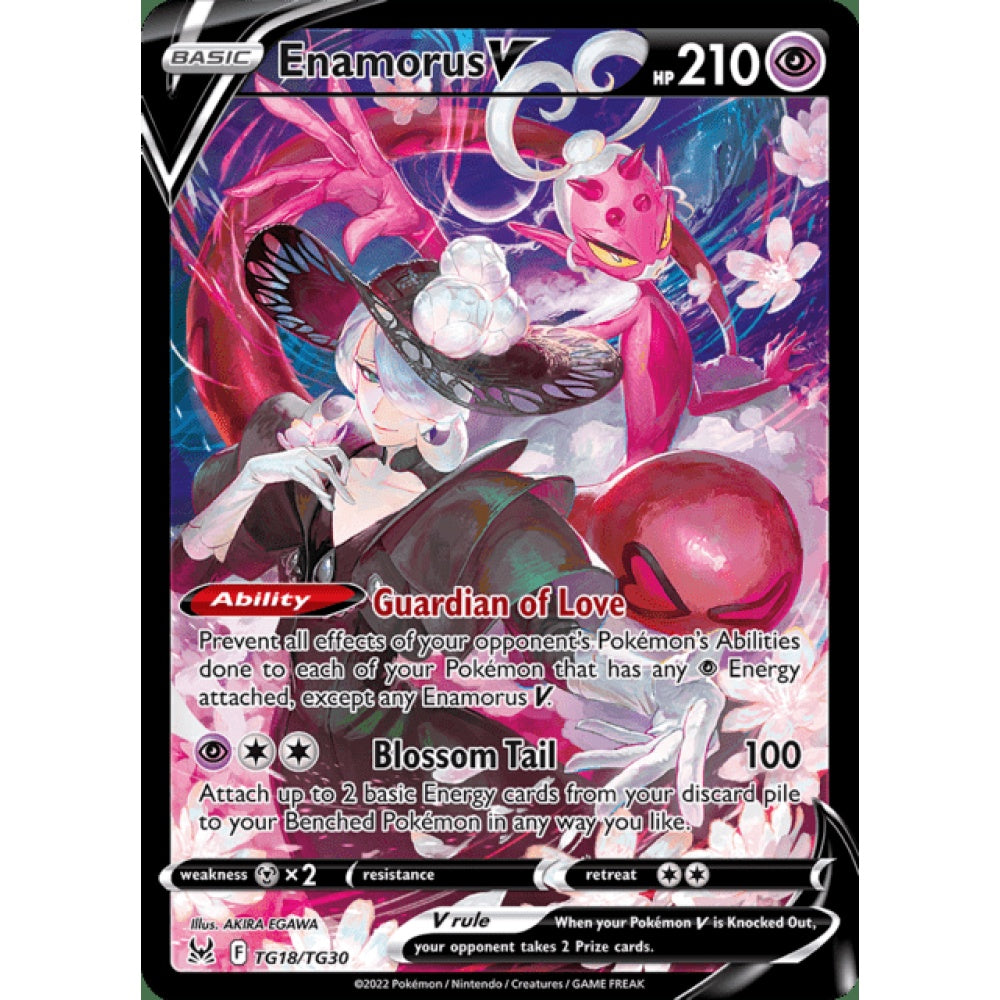 Enamorus V Secret Illustration Rare TG18/TG30 Pokemon Card Game Lost Origins