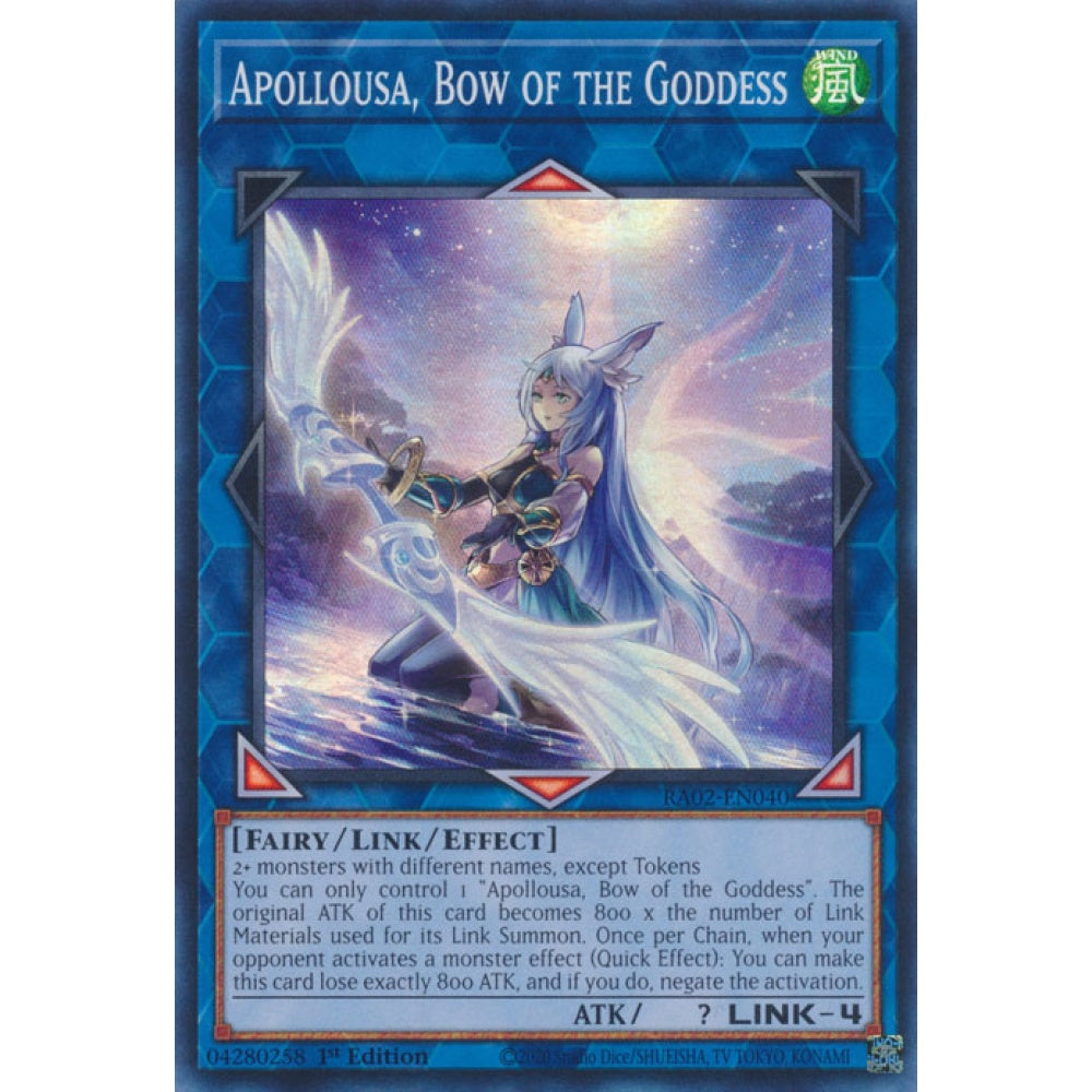Apollousa, Bow of the Goddess RA02-EN040 Collector's Rare Collector's Rare Yu-Gi-Oh 25th Anniversary Rarity Collection II in Alt-Art Art