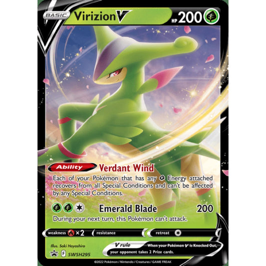 Virizion V Black Star Promo SWSH295 Pokemon Card Game Sword & Shield Promos
