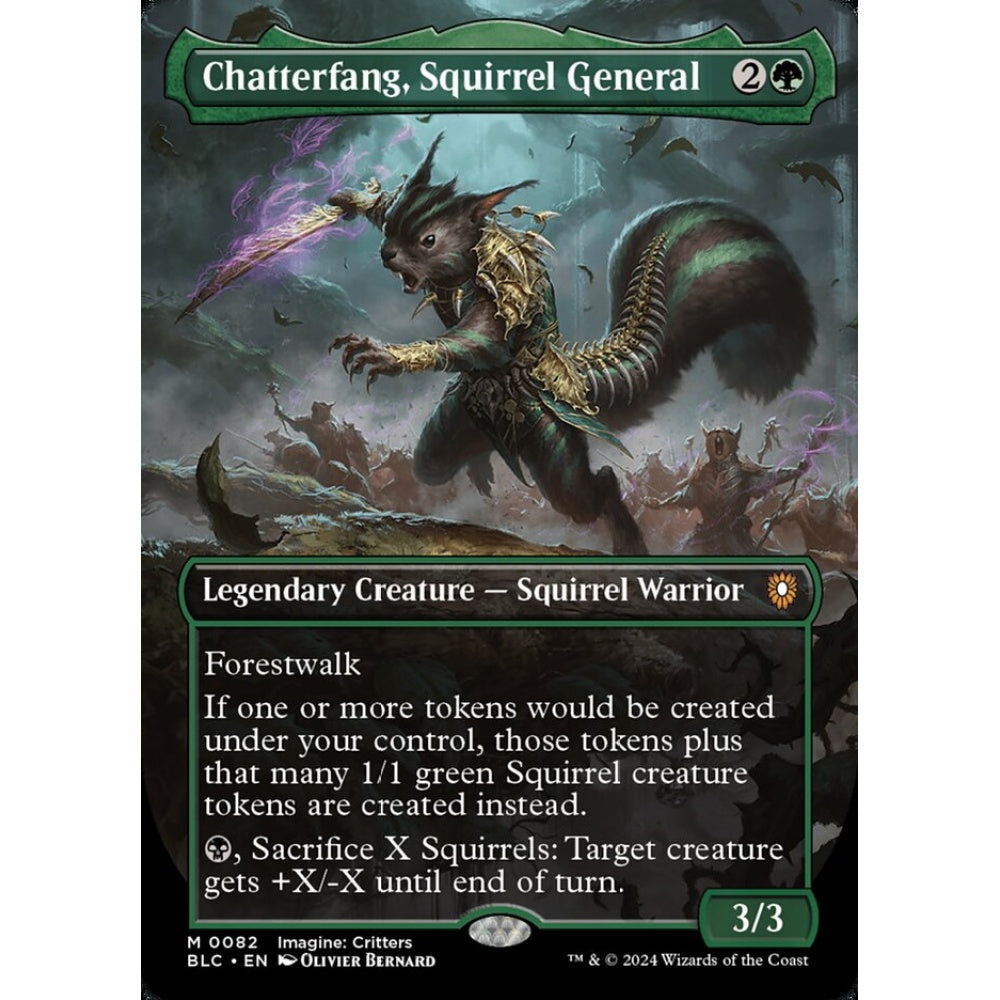 Chatterfang, Squirrel General, 82, mythic, Magic: The Gathering, Bloomburrow