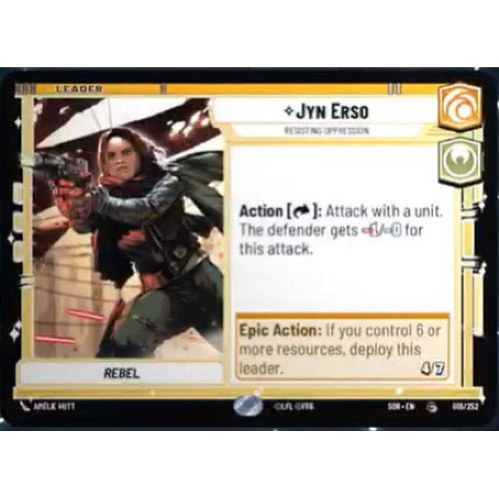 Jyn Erso, 18, C, Star Wars Unlimited, Sparks Of Rebellion