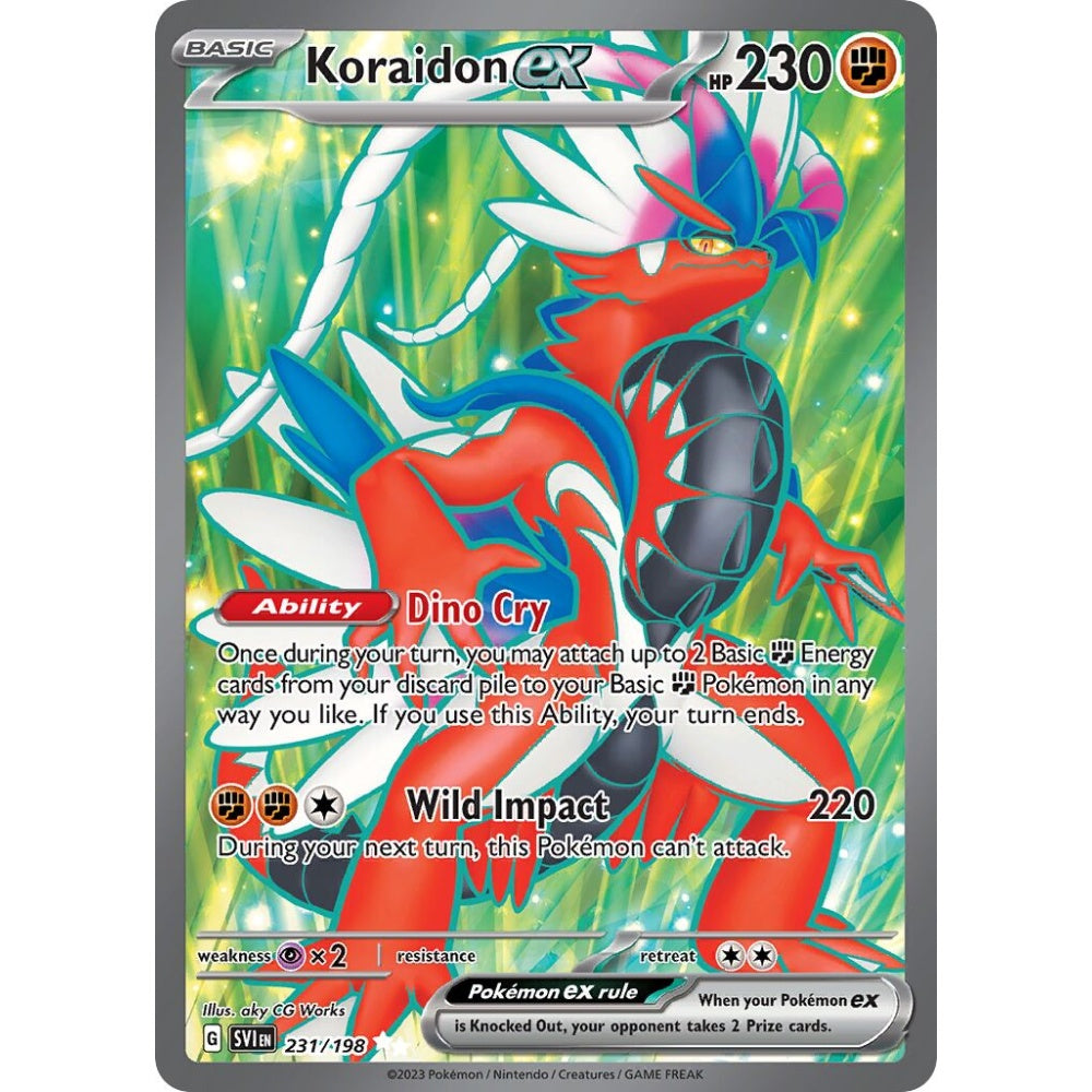Koraidon ex Ultra Rare 231/198 Pokemon Card Game Scarlet & Violet