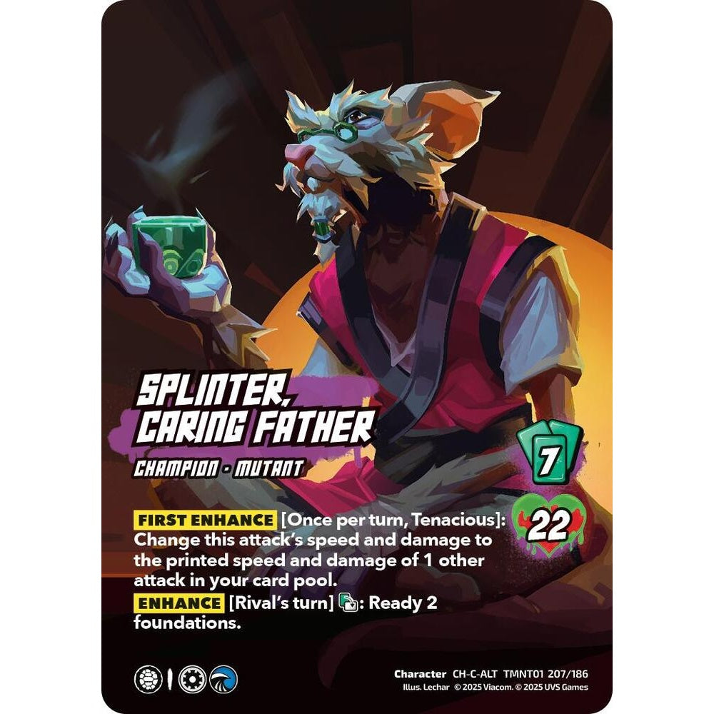 Splinter, Caring Father 207/186 TMNT01 Universus Teenage Mutant Ninja Turtles Character CH-C-ALT