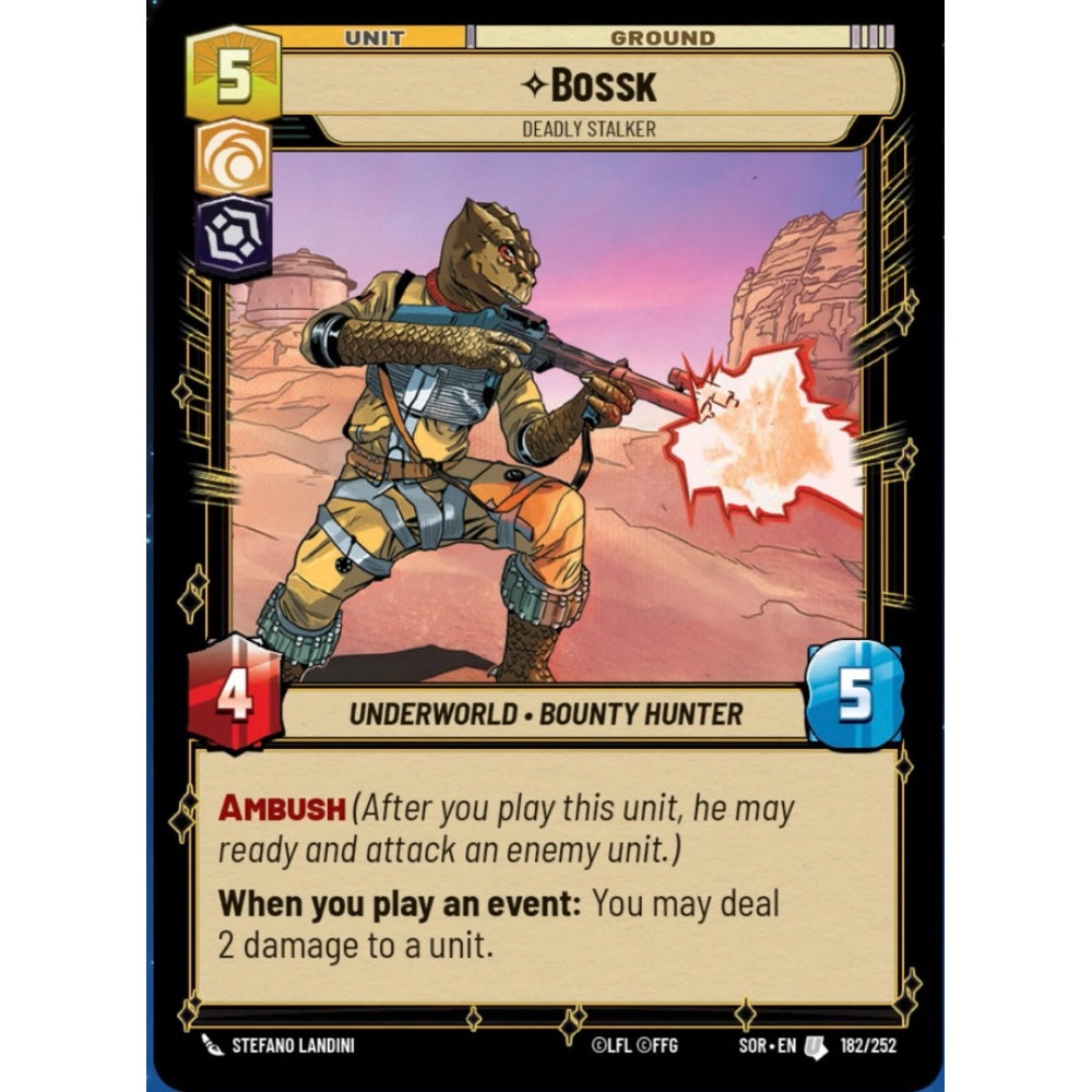 Bossk, 182, U, Star Wars Unlimited, Sparks Of Rebellion