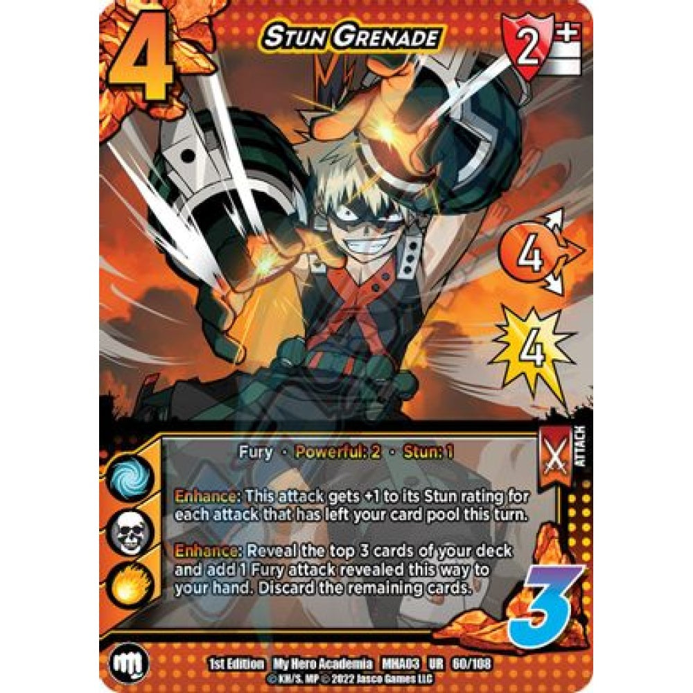 Stun Grenade, 60/108, UR, UniVersus, MHA03 Heroes Clash