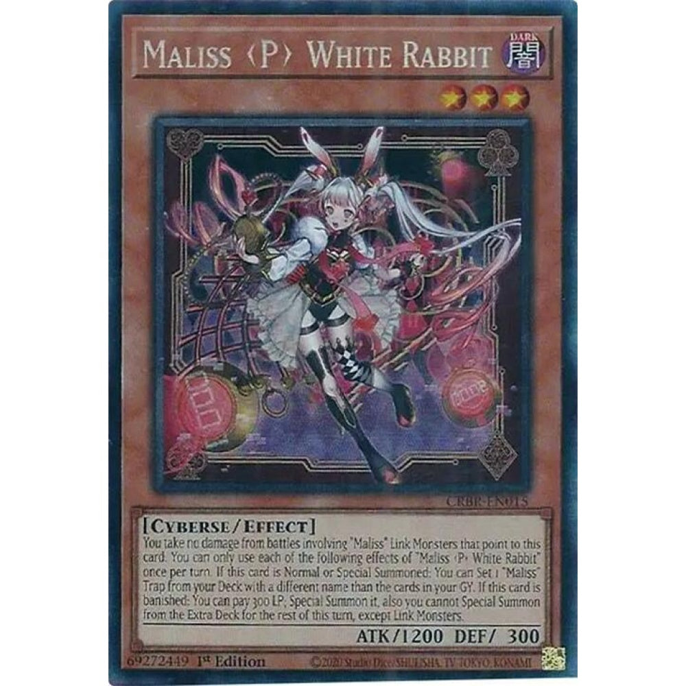 Maliss P White Rabbit (CR) CRBR-EN015 Collector's Rare Yu-Gi-Oh Crossover Breakers