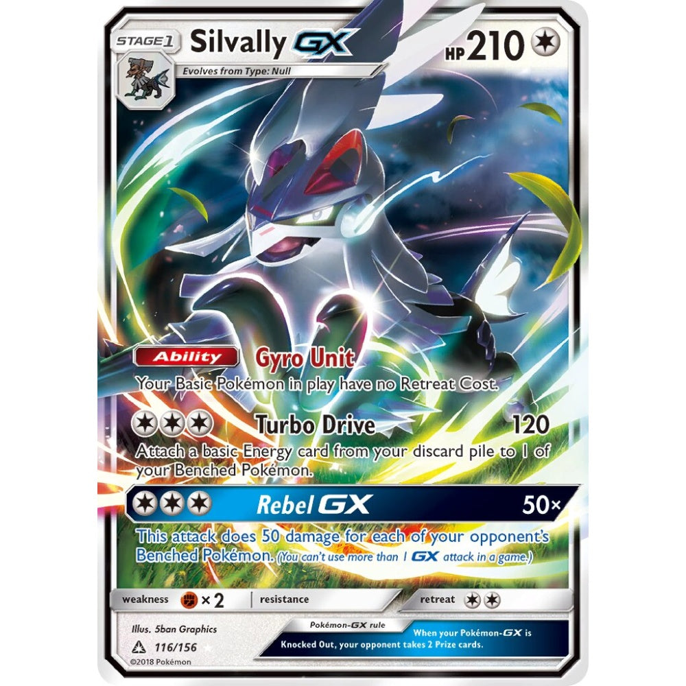 Silvally-GX Rare Holo GX 116/156 Pokemon Card Game Ultra Prism