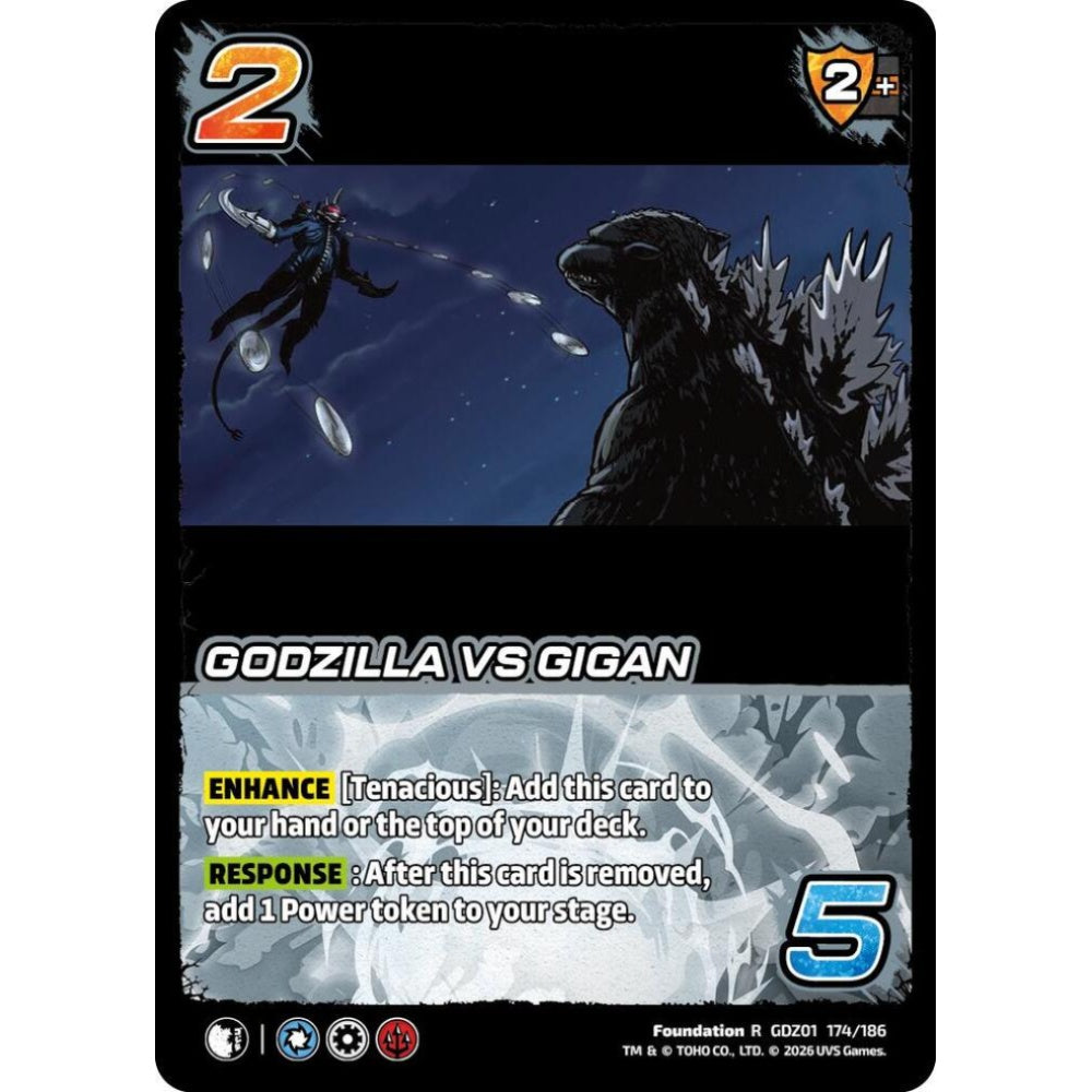 Godzilla vs Gigan GDZ01 174/186 GDZ01 Universus Godzilla: Reign of Kaiju Foundation R