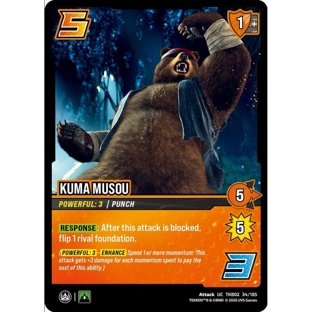 Kuma Musou 34/185 TK802 Universus Tekken 8 Attack UC