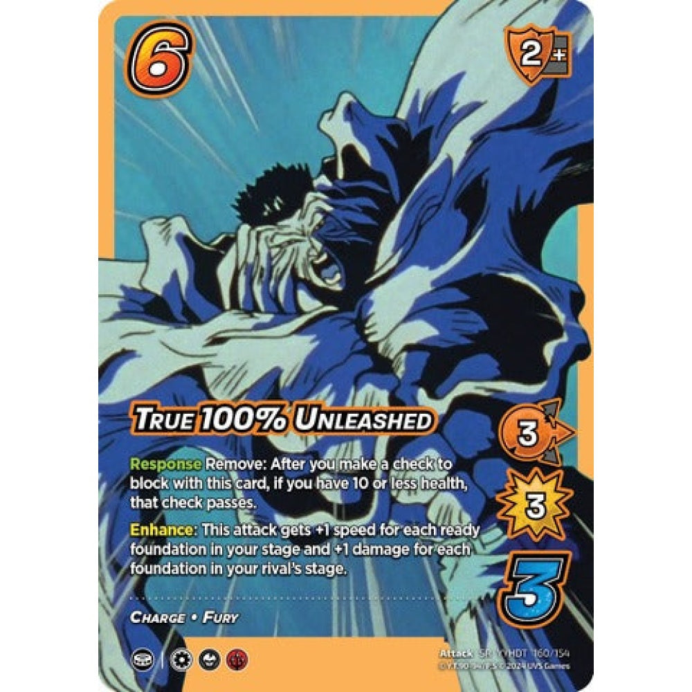 TRUE 100% UNLEASHED, 160/154, SR, UniVersus, Yu Yu Hakusho: Dark Tournament