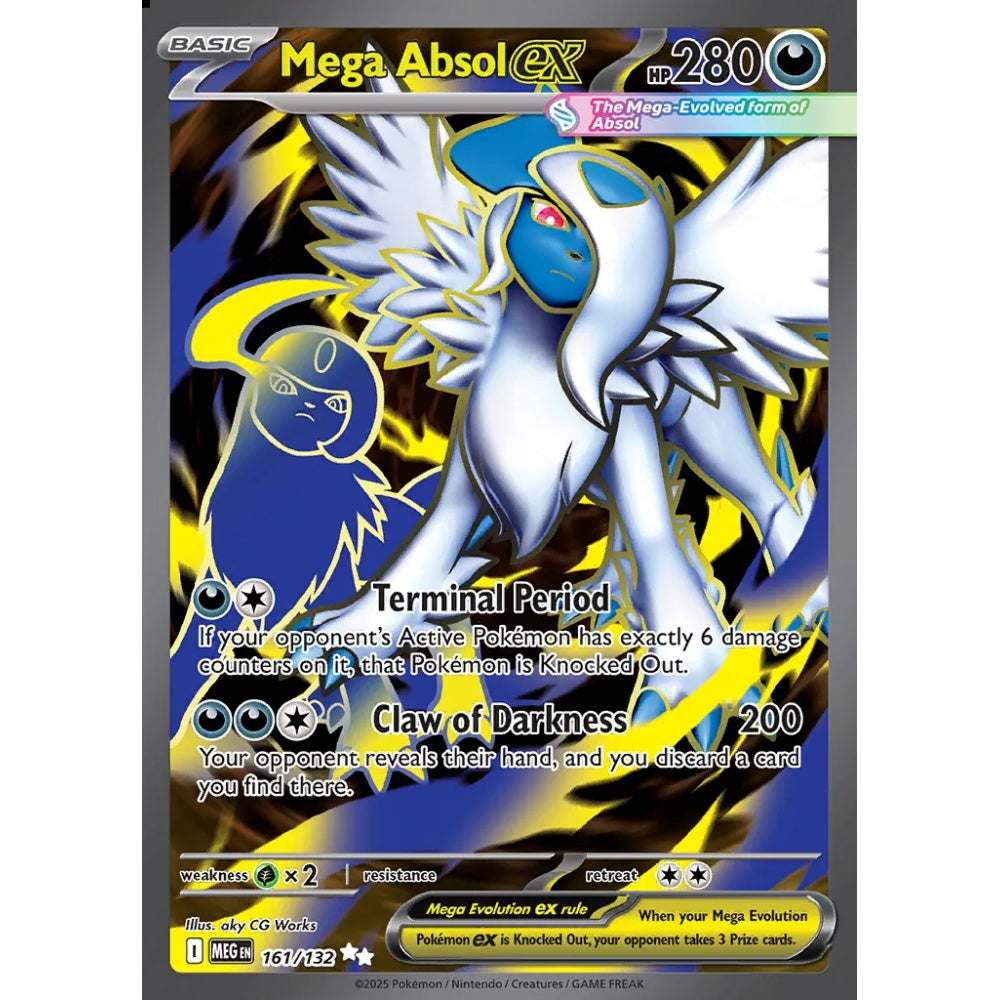 Mega Absol ex Ultra Rare 161/132 Pokemon Card Game Mega Evolution