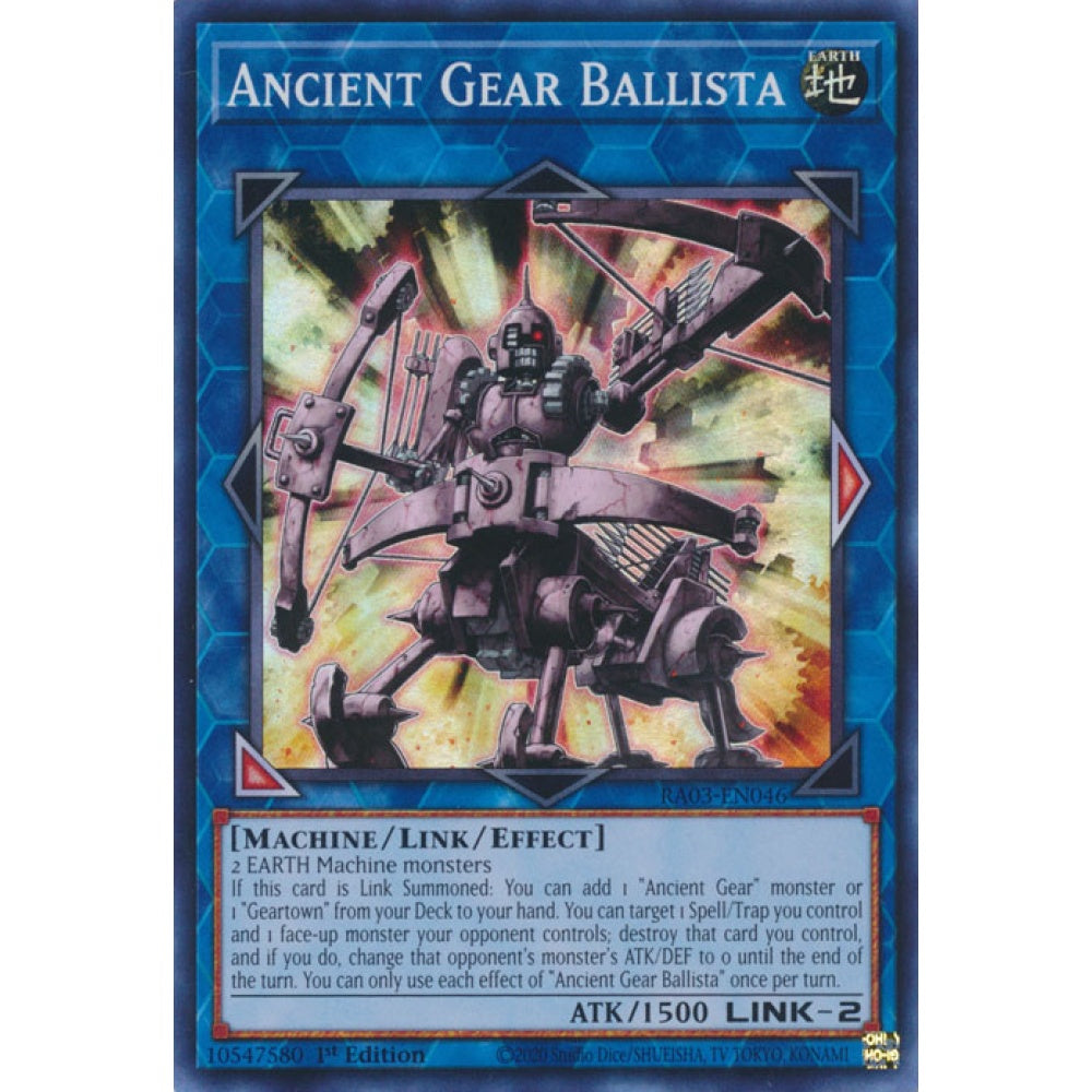 Ancient Gear Ballista RA03-EN046 Super Super Rare Yu-Gi-Oh Quarter Century Bonanza in Art