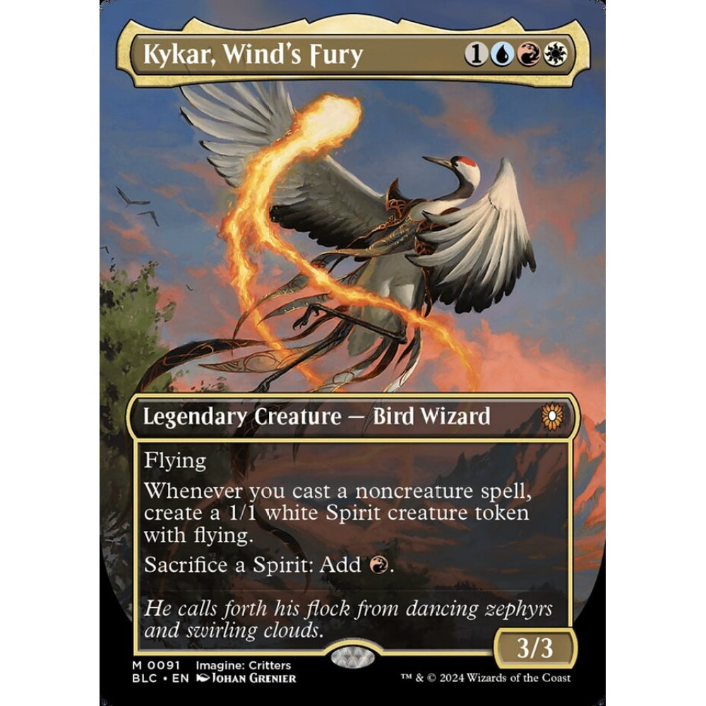 Kykar, Wind's Fury, 91, mythic, Magic: The Gathering, Bloomburrow