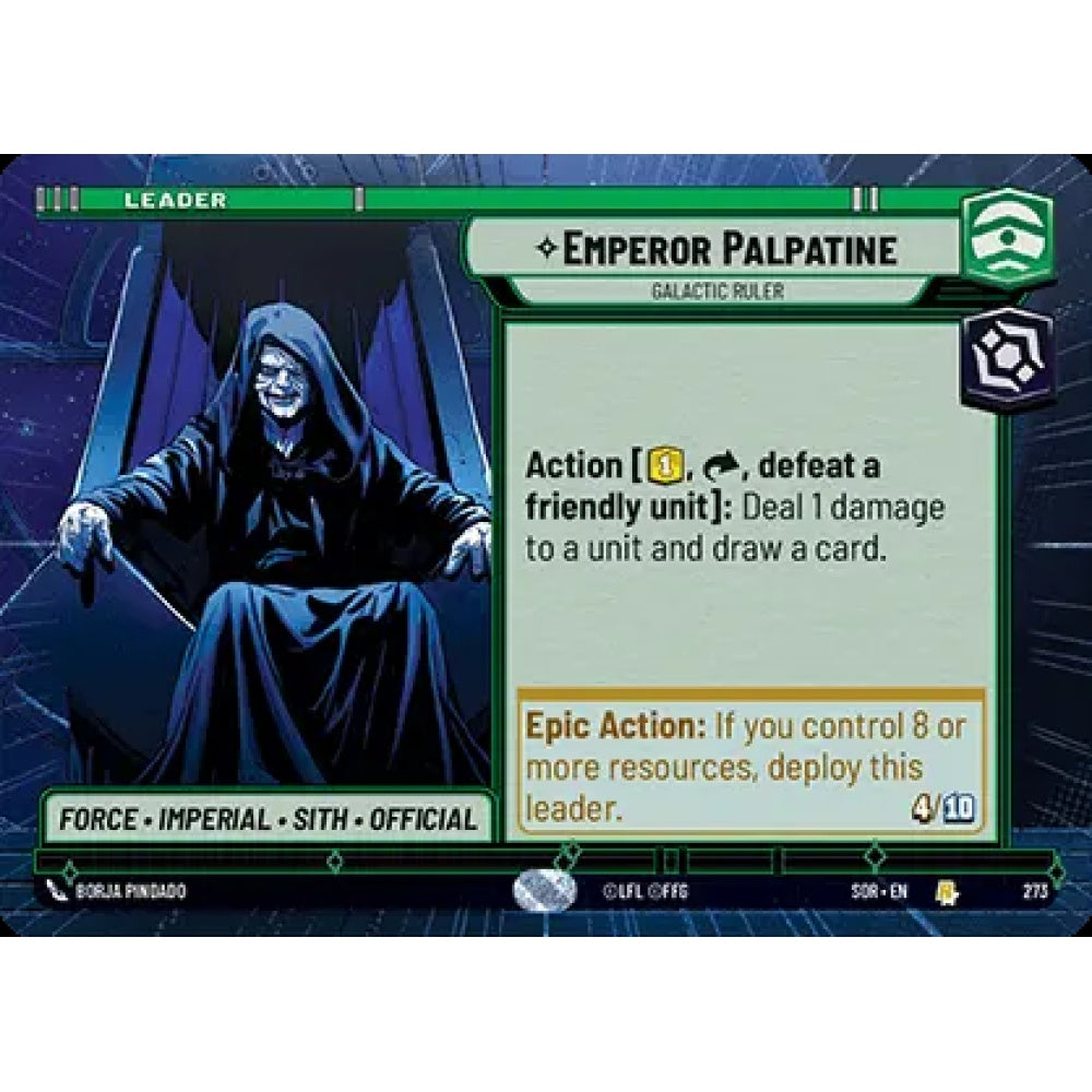 Emperor Palpatine, 273, R, Star Wars Unlimited, Sparks Of Rebellion