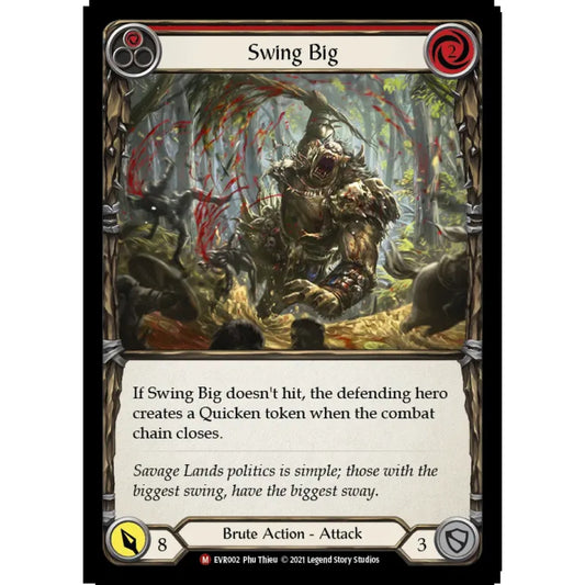 Swing Big EVR002-RF Majestic Flesh & Blood Trading Card Game Everfest in Rainbow Foil Art