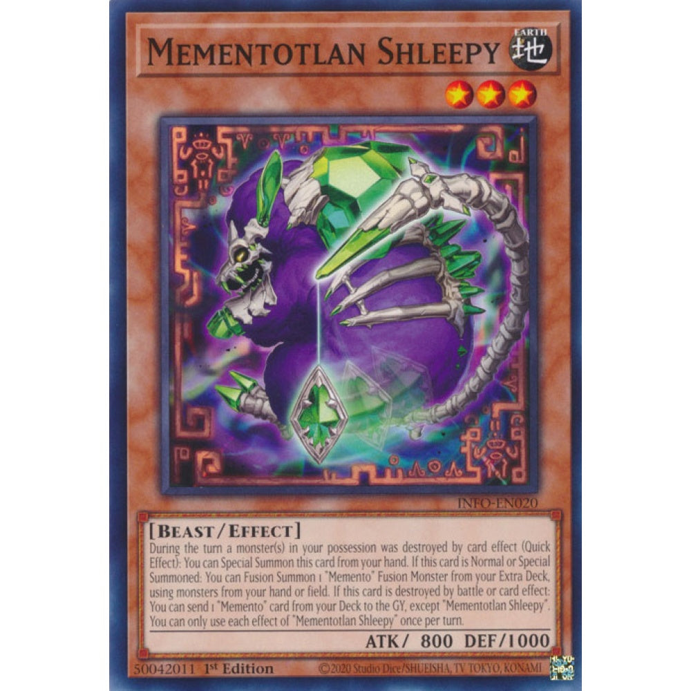 Mementotlan Shleepy, INFO-EN020, Common, Yu-Gi-Oh!, The Infinite Forbidden
