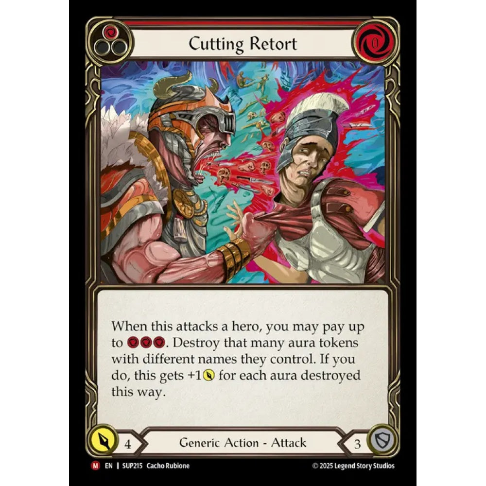 Cutting Retort SUP215 Majestic Flesh & Blood Trading Card Game Super Slam in Regular Art