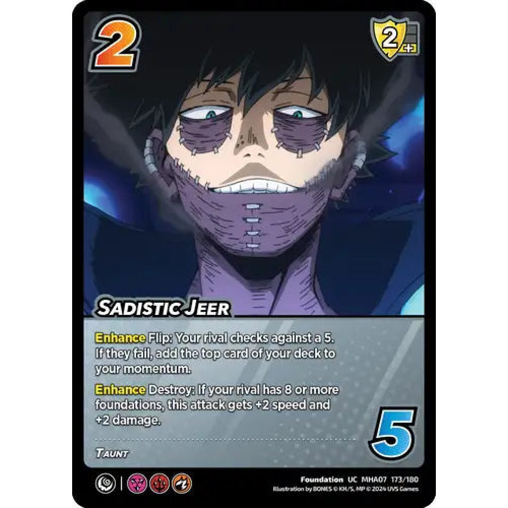 Sadistic Jeer, 173/180, UC, UniVersus, MHA07 Girl Power