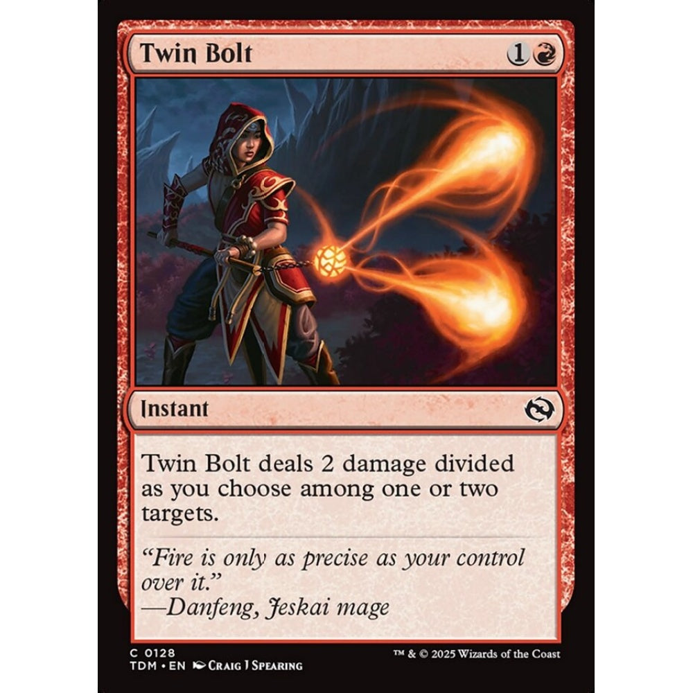 Twin Bolt common 128 Magic the Gathering Tarkir: Dragonstorm