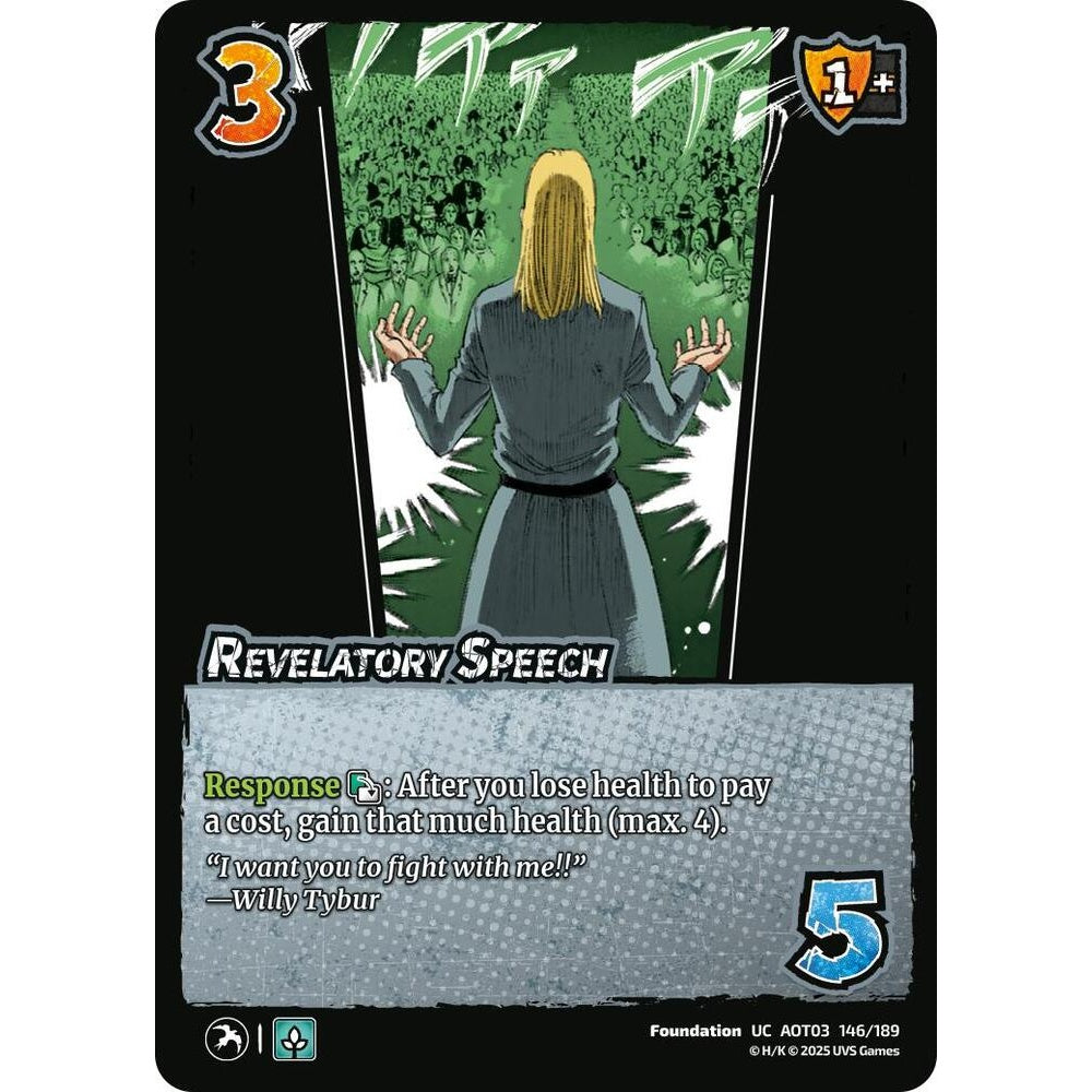 Revelatory Speech 146/189 AOT03 Universus Attack on Titan: Apocalypse Foundation UC