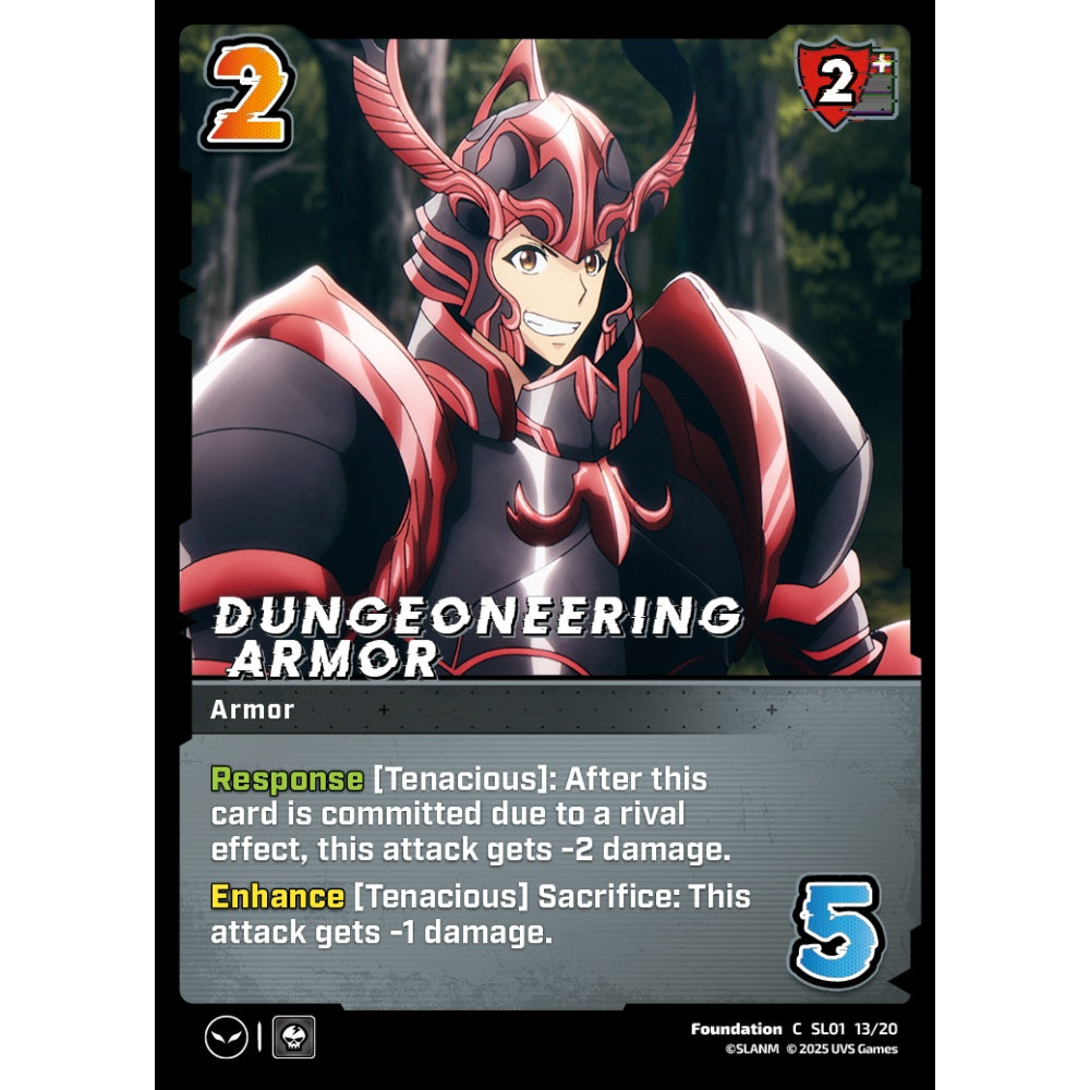 Dungeoneering Armor, 13/20, C, UniVersus, Solo Leveling Challenger Deck