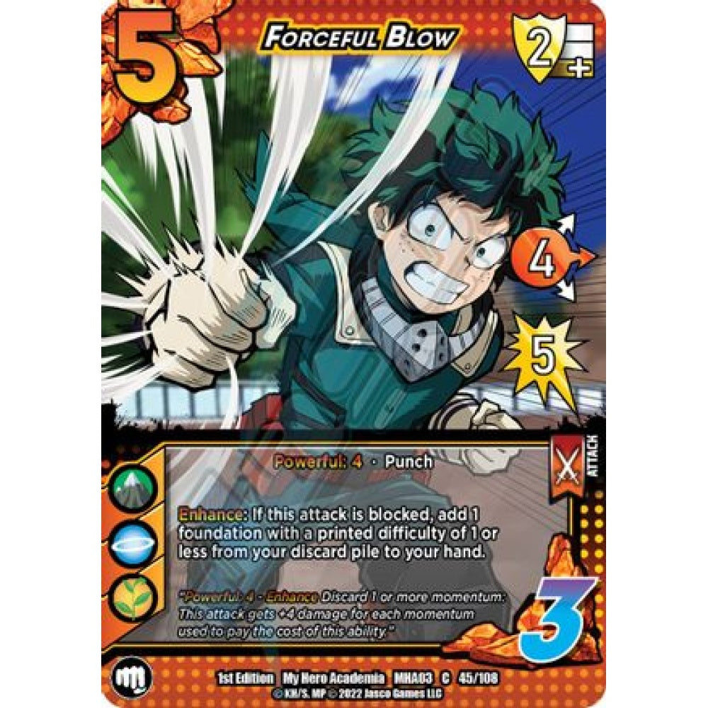 Forceful Blow, 45/108, C, UniVersus, MHA03 Heroes Clash