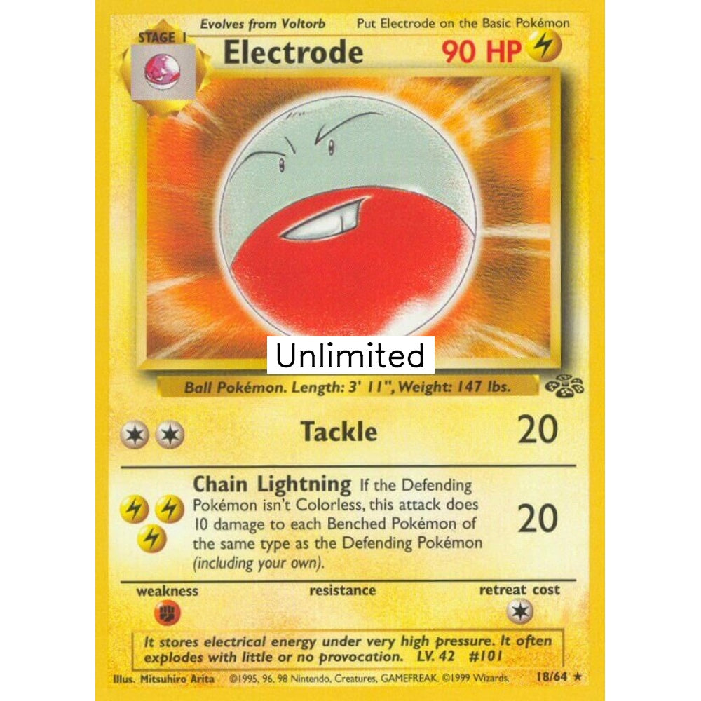 Electrode Rare 18/64 Pokemon Card Game Jungle