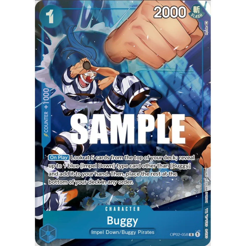 Buggy, OP02-058, Alternate Art, One Piece, Paramount War