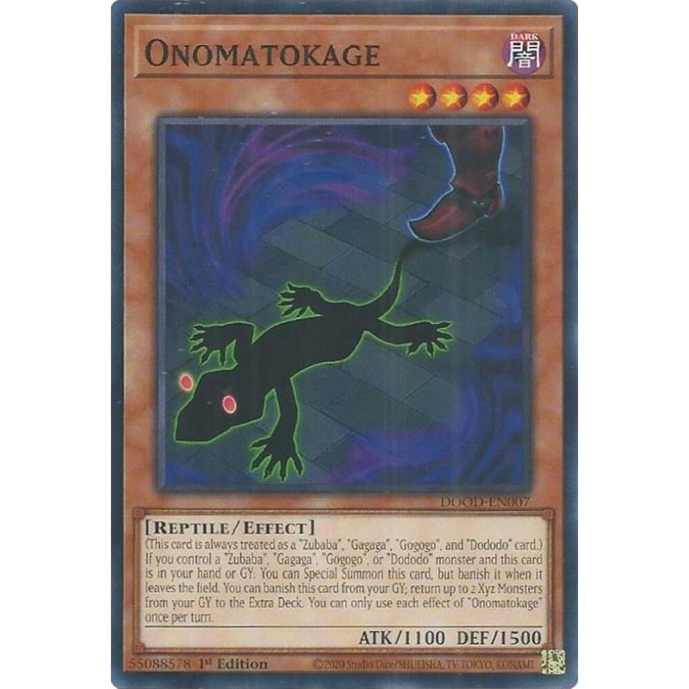 Onomatokage DOOD-EN007 Common Yu-Gi-Oh Doom of Dimensions