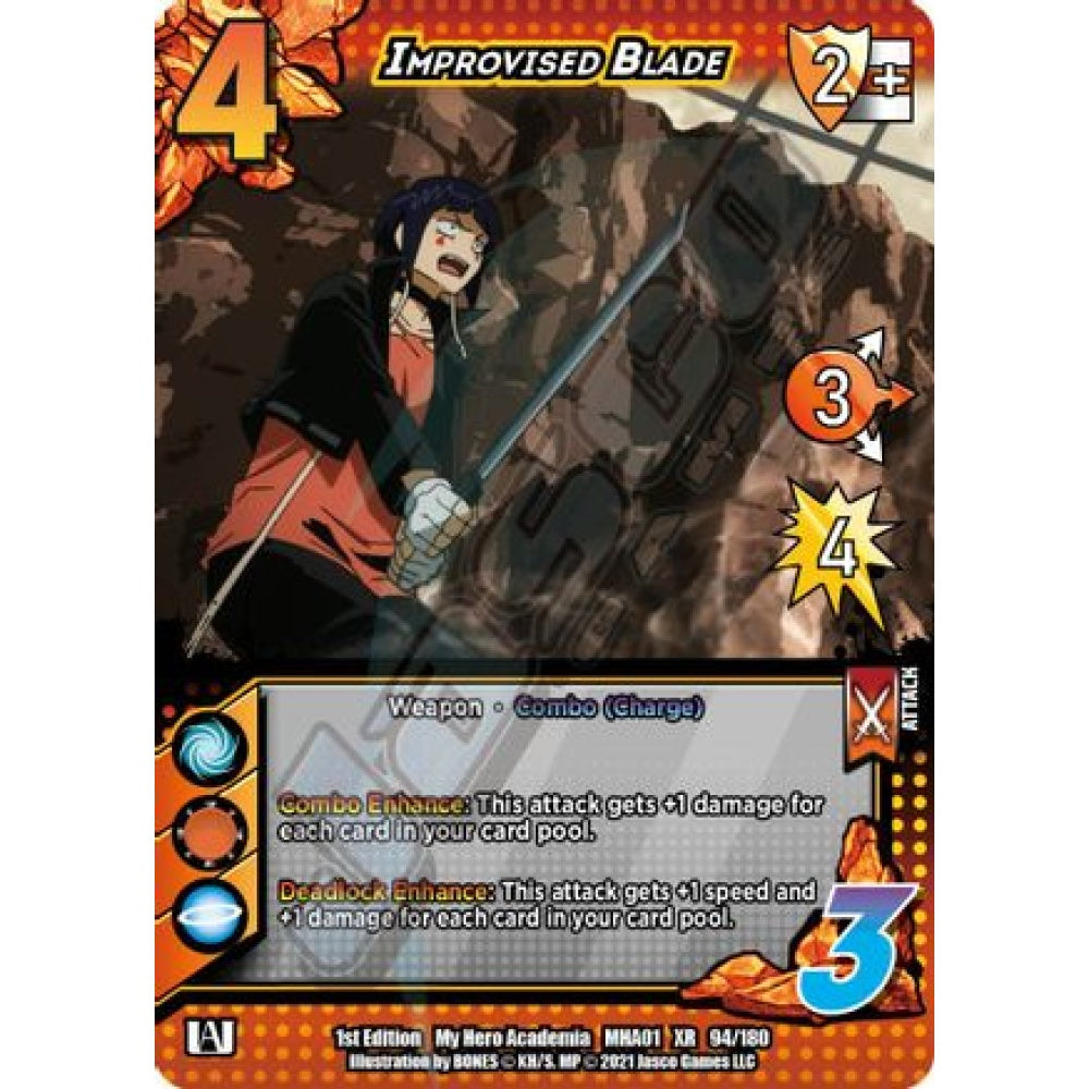 Improvised Blade, 94/180, XR, UniVersus, MHA01 My Hero Academia