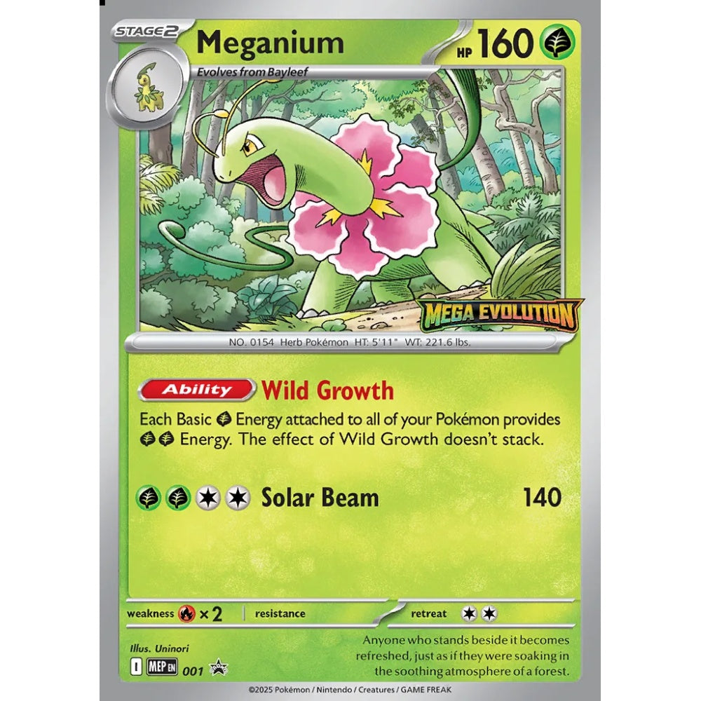 Meganium Promo 1 Pokemon Card Game Mega Evolution Promos