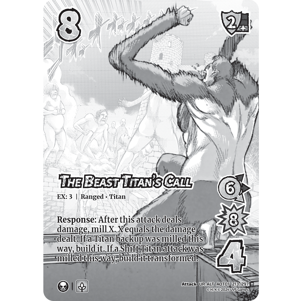 The Beast Titan's Call, 213/297, UR-ALT, UniVersus, Attack on Titan: Battle for Humanity