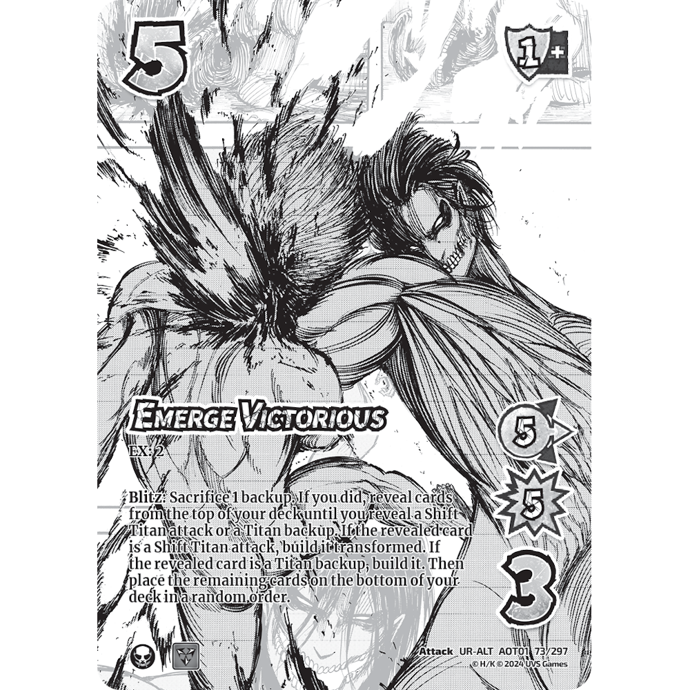 Emerge Victorious, 73/297, UR-ALT, UniVersus, Attack on Titan: Battle for Humanity